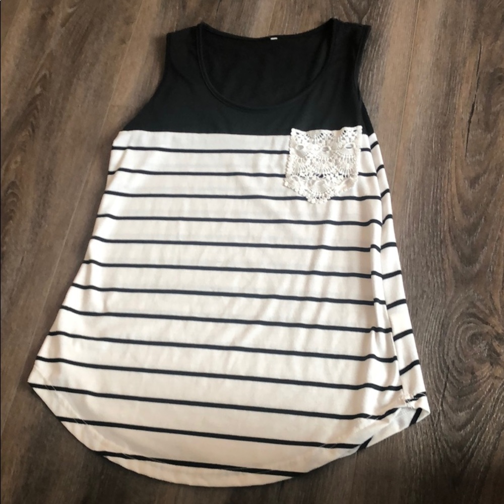 Black & White Tank Top (Medium)